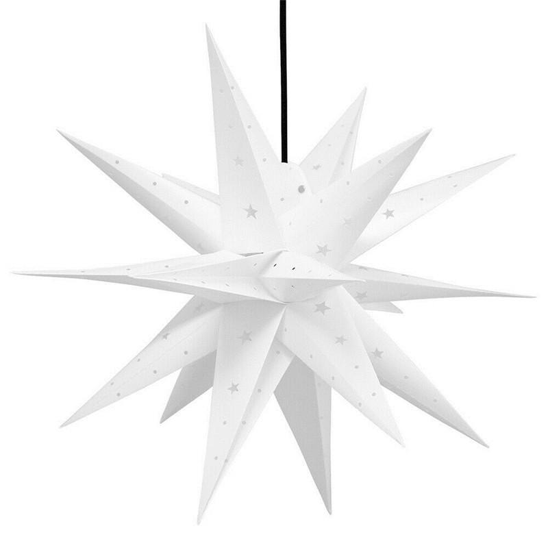 

Трансграничные уличные водонепроницаемые гирлянды в виде 18-конечных звезд для рождественских украшений, торговых центров, баров и создания атмосферы пятиконечной звезды. 27CM White 18-Point Star