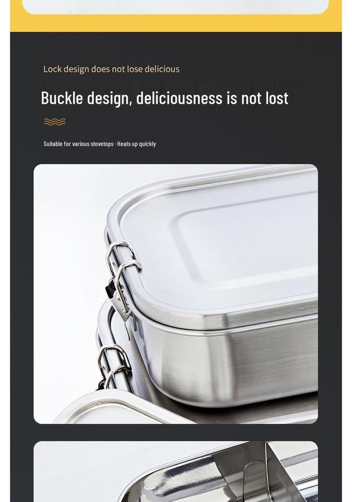 304 Stainless Steel Leak-Proof Bento Lunch Box