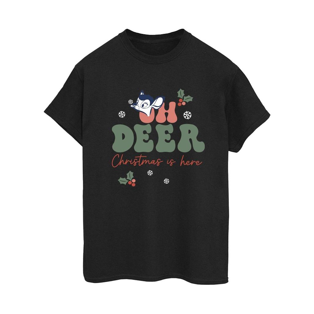 Disney Womens/Ladies Bambi Oh Deer Cotton Boyfriend T-Shirt