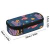 Pencil Bag Large Capacity Zipper Closure 300D Polyester with Spacious Main Pocket Mesh Layer and Pen Slot Divider for Students