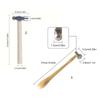Metal Jewelry Making Hammer Small Iron Head Hammer with Ergonomic Wood Handle Multifunctional Accessories Hand Tool