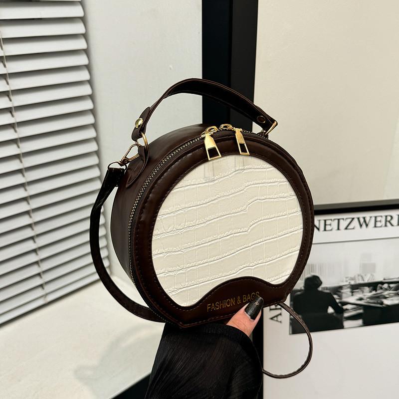 Stylish Women's Trendy Pu Leather Round Bag With Unique Design For Casual Outfits