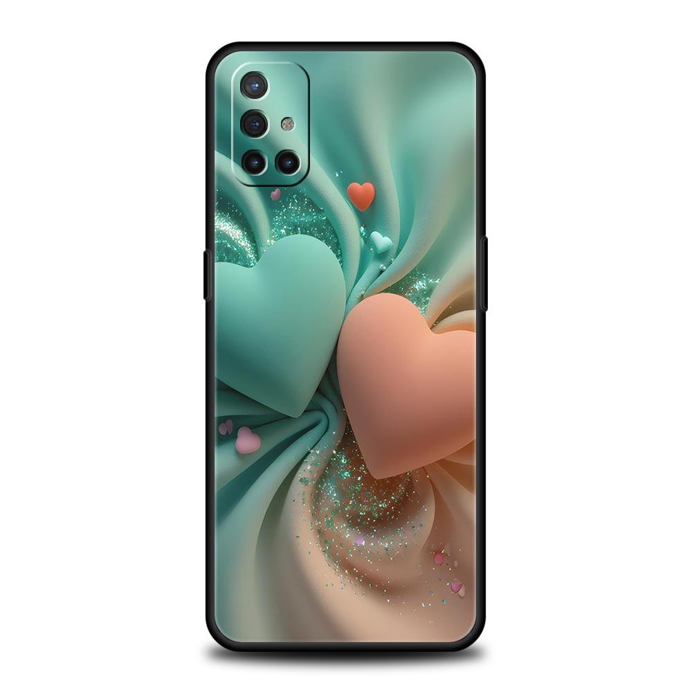 Phone Case For Oneplus 13R 13 12 10T 11 R10 Nord N100 N200 N10 9 9R CE 2 3 Z Pro Lite Soft TPU Cover Colored Love Heart Printed