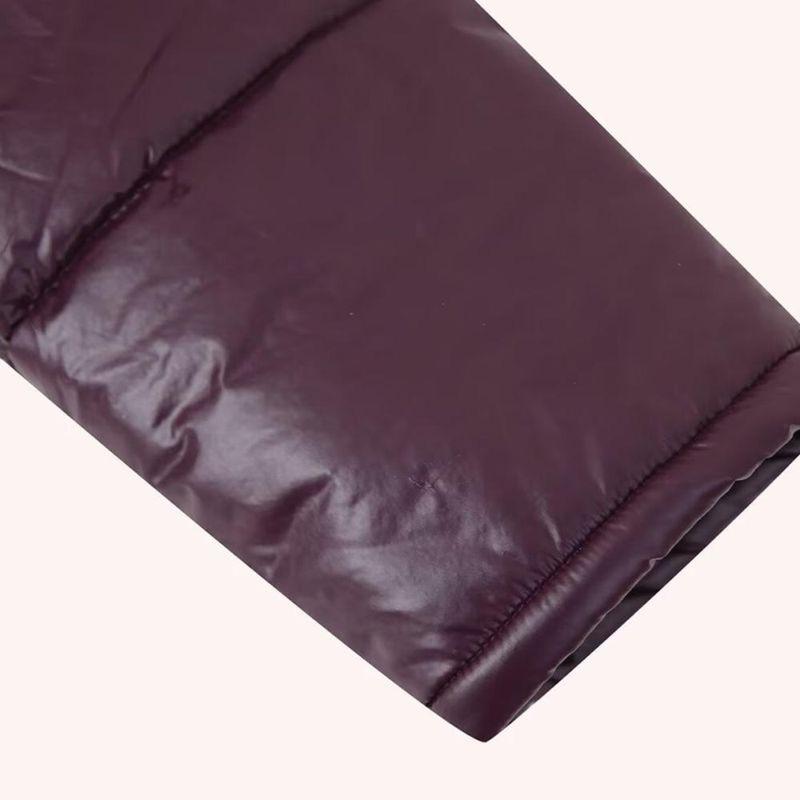 Kaslead New Women Clothes Western Style Fashion Simple and Versatile Waist Hugging Solid Zip-up Hood Cotton-padded Jacket