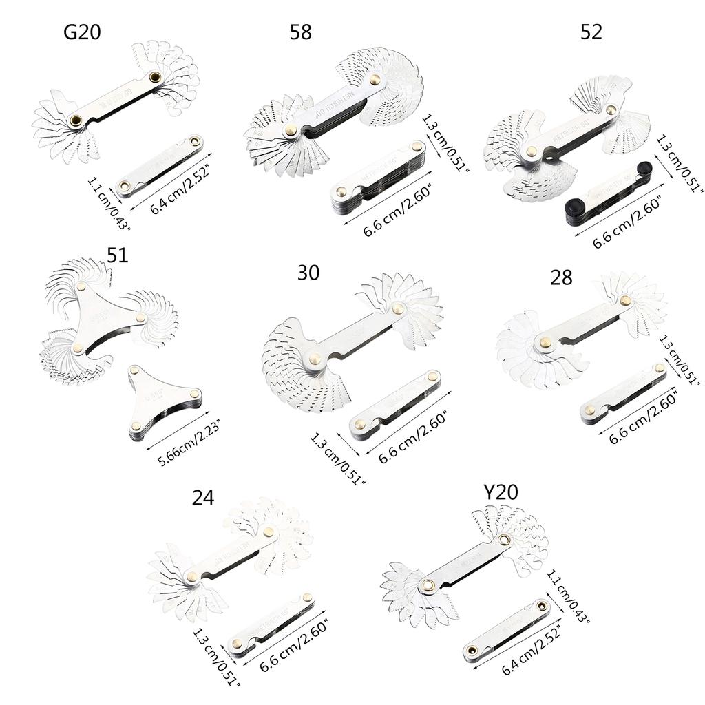 Gear-Tooth Screw Pitch Gauges Tools Carbon Steel Lathe Combination Tools