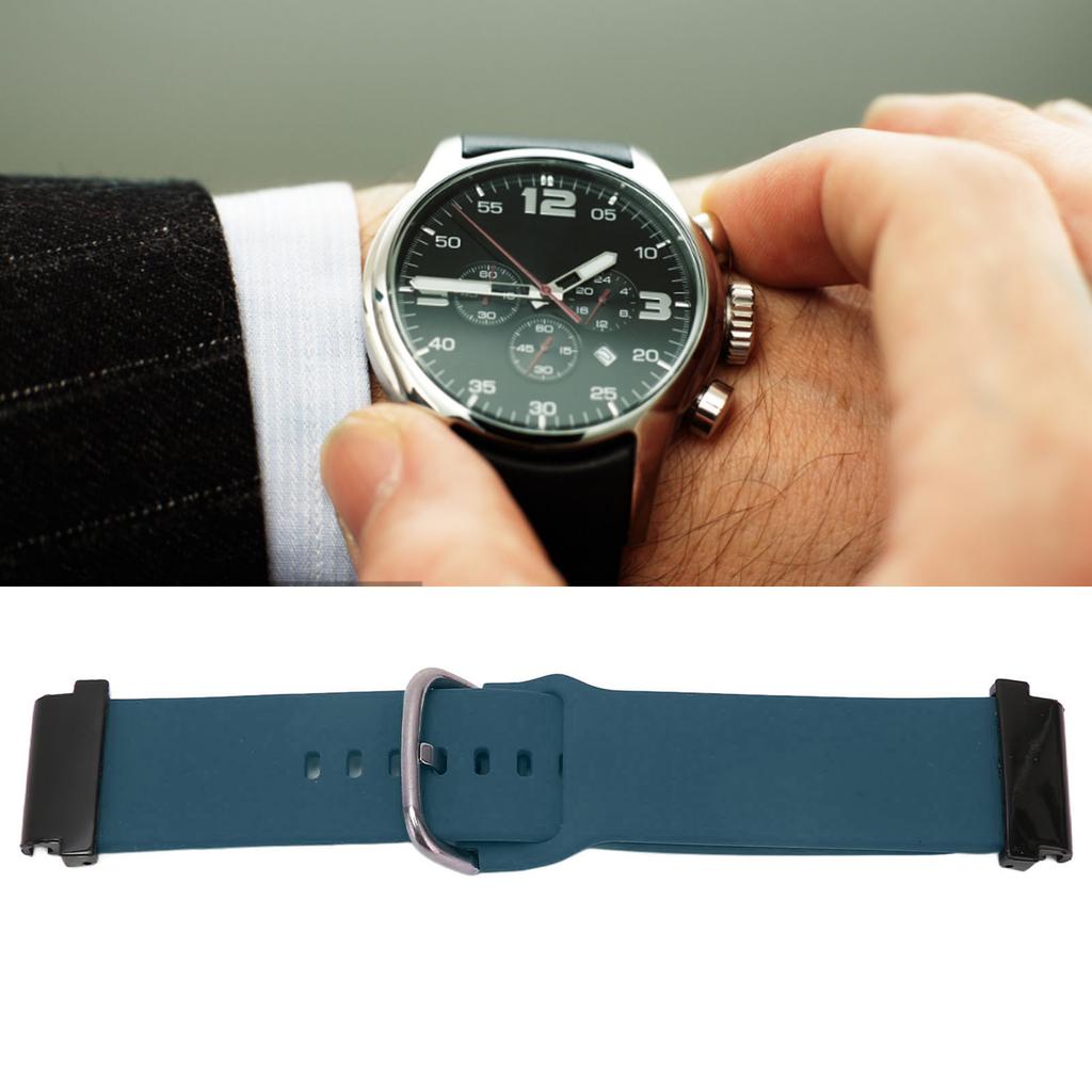 22mm Silicone Watch Band Smart Sports Watch Band Straps Replacement for Garmin Fenix 7 6 5 Deep Blue