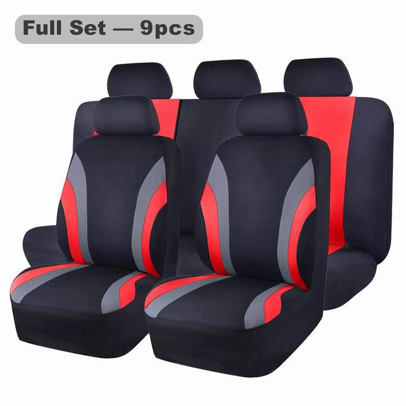 Universal Full Set Car Seat Protectors Breathable Polyester & PVC seat cover for Compatible SUV Pickup Accessories