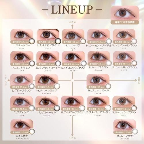 Water-Light Colored Contact Lenses [LILMOON Official Store] Nanbu Momoka Image Model LILMOON 0.03ZERO Series 1-Day Contact Lenses, 10 Lenses, Sunset C