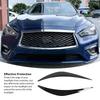 2Pcs Front Headlight Eyelid Lightweight Easy To Install Fade Resistant Headlamp Eyebrow Cover Protective for Q50 2014 To 2025