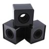 LAMELLIS Microphone Flag Station Square Interview Box Stand Holder Injection Black 10 Pieces