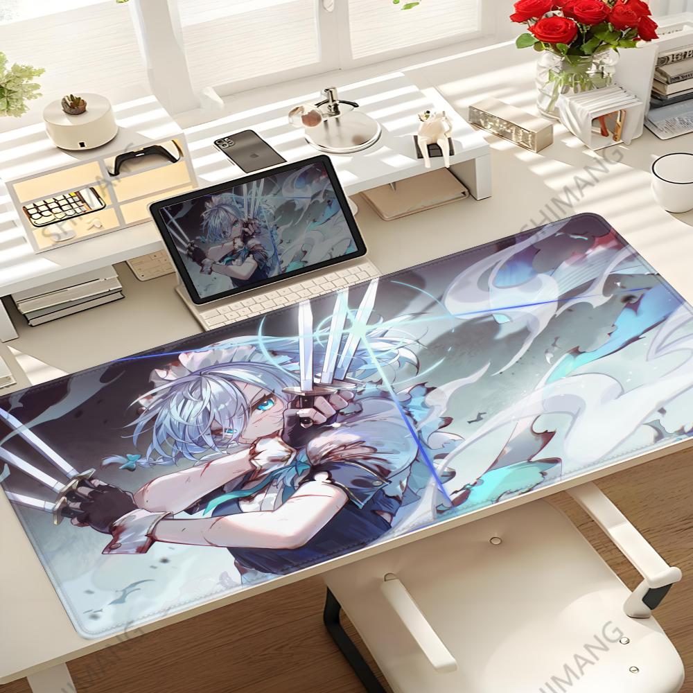 Touhou Project Cirno Mouse Pad Hot Anime Taro Sakamoto Days XXL Large Gaming Nonslip Office Keyboard Mats Desk Mat