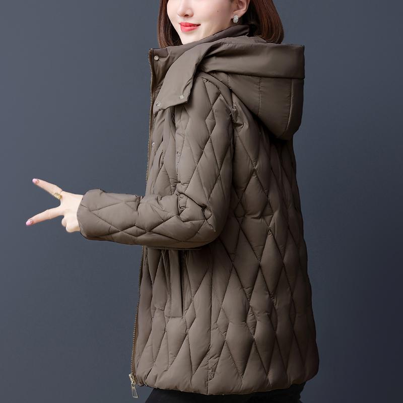 Elegant Winter Coat Women Parkas Plus Size Middle Age Women's Jacket Hooded Casual Thick Warm Outerwears