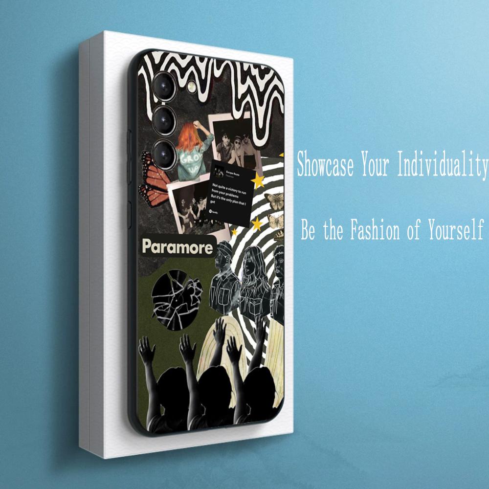 Cool Paramore band pattern design Phone Case For Samsung Galaxy S26 S25 S24 S23 S22 S21 Plus Ultra Note20 Soft Black