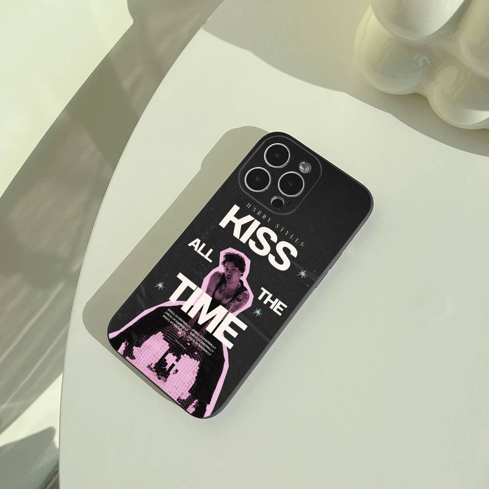 H-Harry Music Styles Phone Case For iPhone 17,16,15,14,13,12,11 Pro Max,16/15/14Plus,XS Soft Black Cover