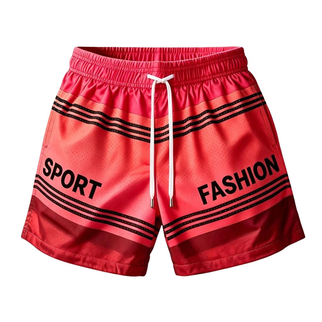 Women's Loose Fit Letter Print Beach Swim Shorts for Summer Sports Casual Wear