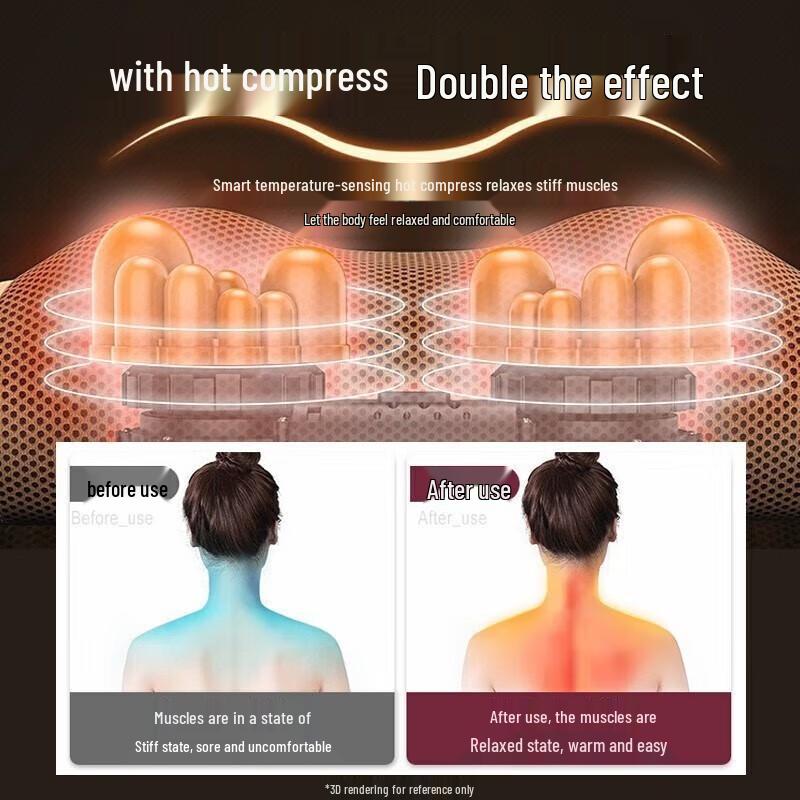 AUX Neck and Shoulder Massager Pillow with Heat Therapy