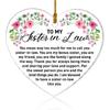 Sister In Law Ornament Gifts, Sister In Law Birthday Wedding Christmas Keepsake Gifts for Sister In Law Acrylic Heart Hanging Ornament Gifts, Sister