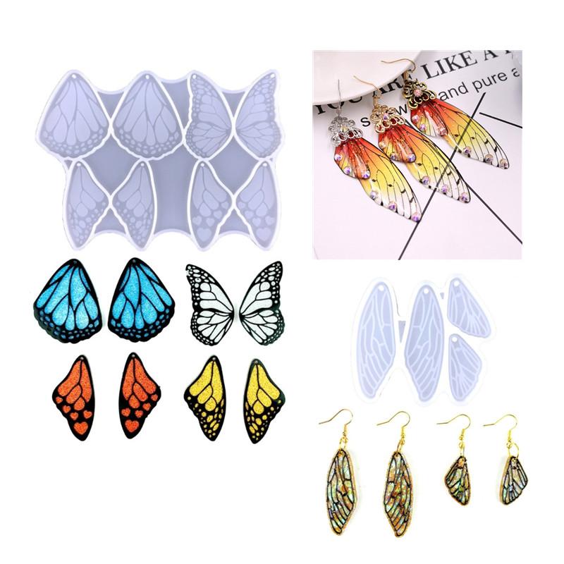 Butterfly /dragonfly Wing Decor Earring Silicone Mold For Epoxy Resin Diy Craft Backpacks Pendant Ornament Jewelry Making