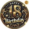 18th Birthday Gold Floral Metal Sign 8x8 Inch Home Cafe Decor Gift