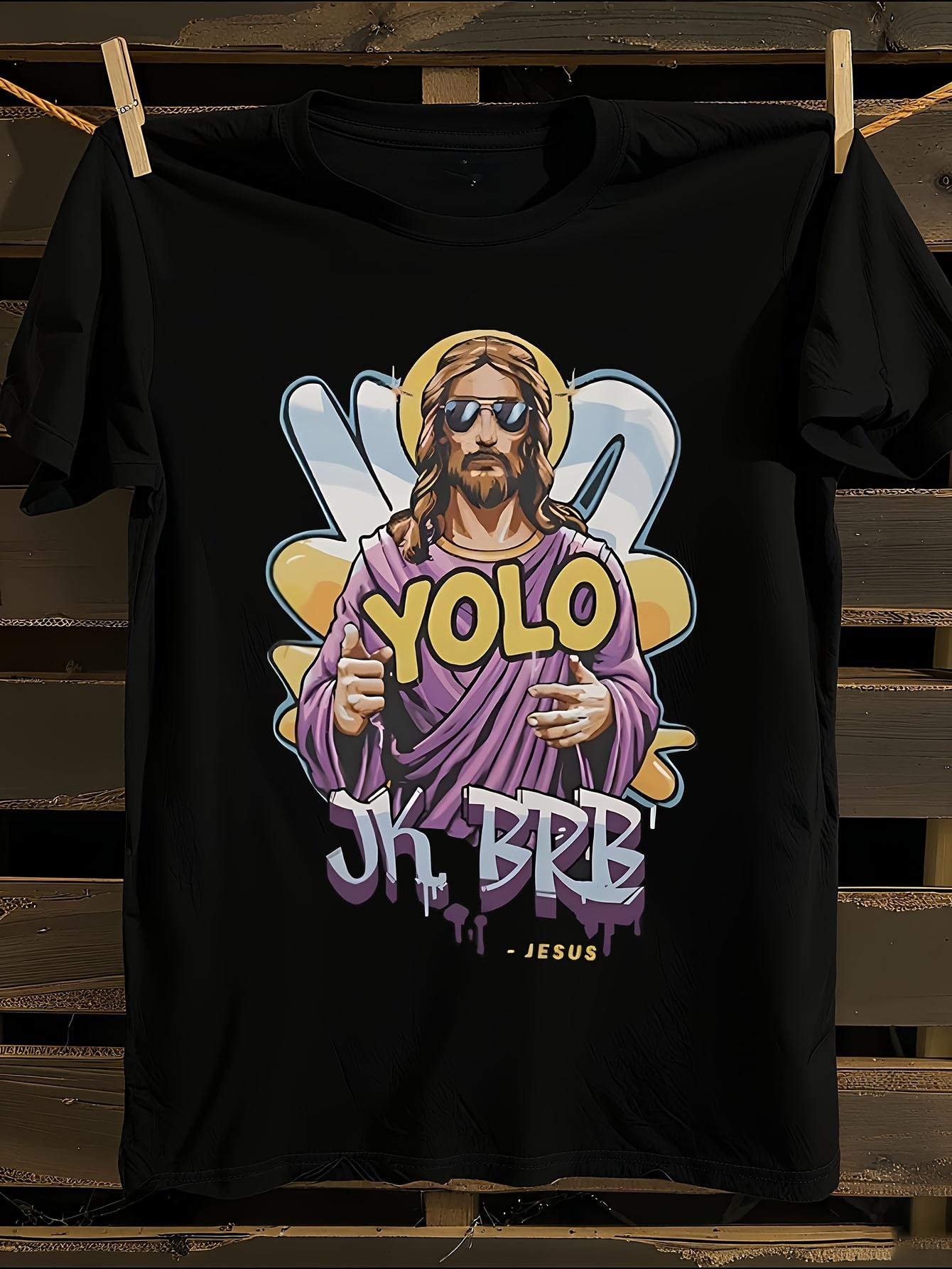 Funny YOLO with Fashion Glasses Graphic Tshirt S