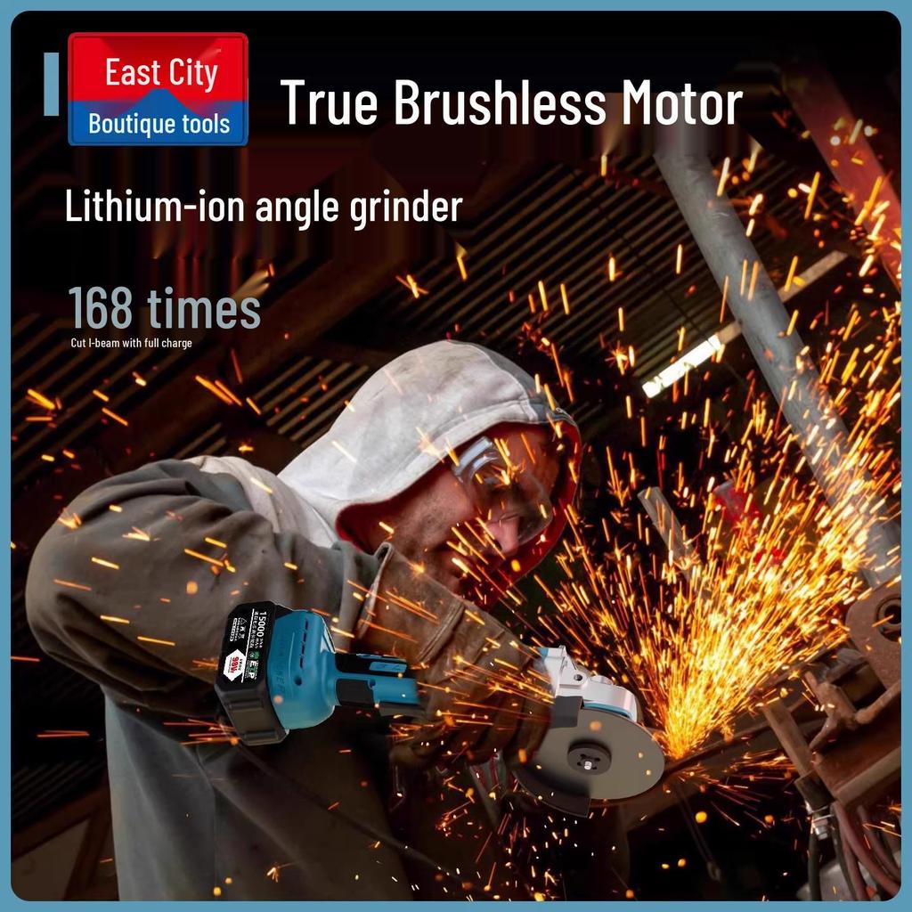 Brushless Electric Drill & Angle Grinder - Lithium Battery Rechargeable, Multifunctional Hand Grinder for Cutting and Grinding.