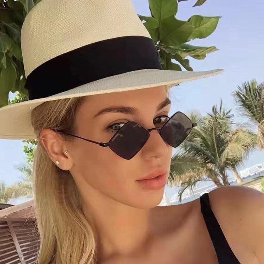 New Diamond Square Sunglasses Women Mirror Metal Sun Glasses Fashion Men Shades Brand Design Uv400 Outdoor Party Female Male