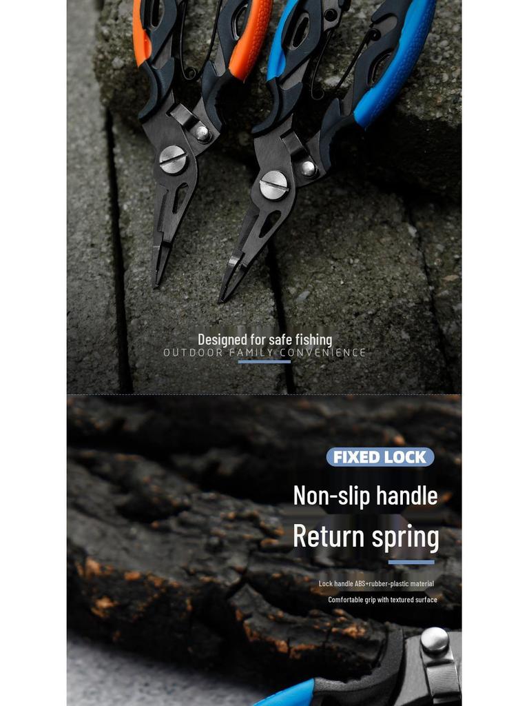 Compact Stainless Steel Multi-functional Fishing Pliers and Fish Gripper