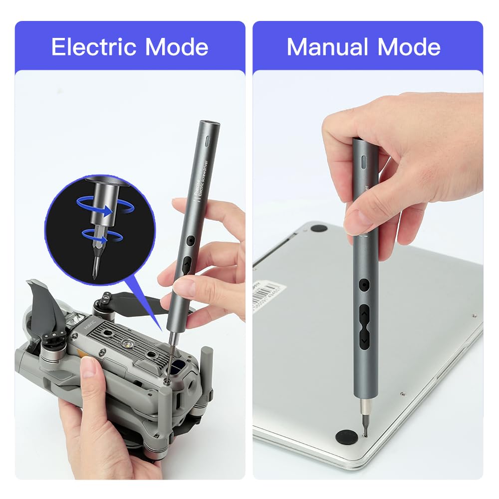 120 In 1 Small Portable Cordless Power Screwdriver, with 100 Precision Bits & LED Light & 20-bit, Handy Repair Tool for Phone, Watch, Camera, Laptop