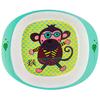[R0640] - Assiette bébé mélamine 'Saperlipopette' vert (singe Charlie) - 16. 5x13. 5x4. 2 cm