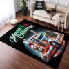 Christmas Truck with Santa Art Design Patterned carpet, suitable as a non slip play mat for the living room and bedroom sofa