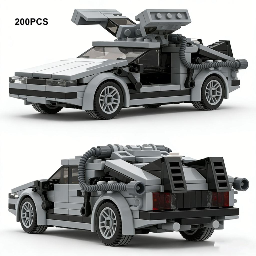 200Pcs Moc Sports Car Building Blocks City Racing Car Back To The Future Speed Champions Vehicle Diy Bricks Toy Christmas Gift