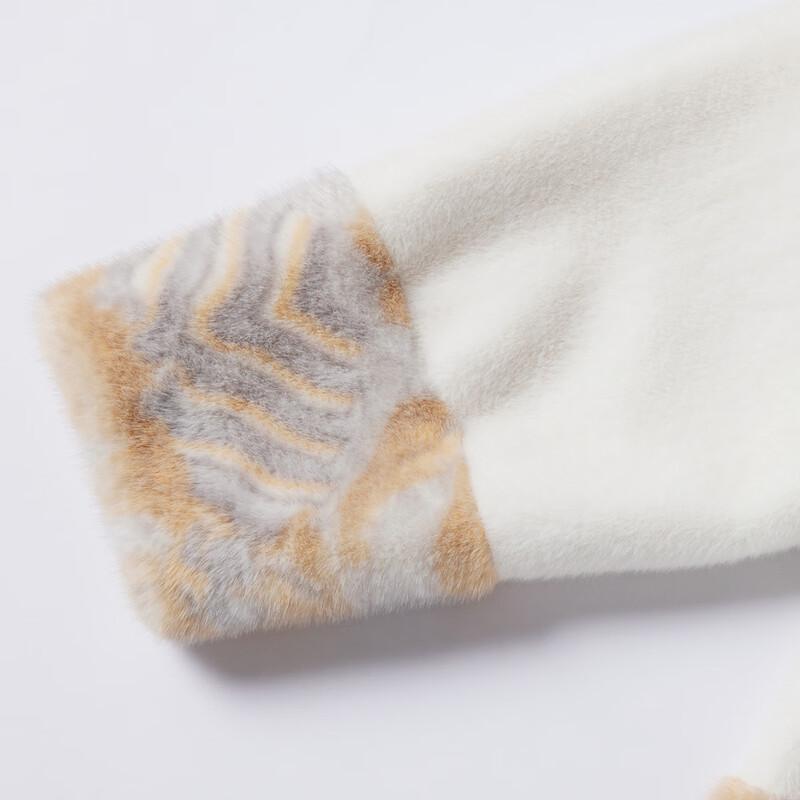 Paster New Chinese Style Faux Mink Fur Embroidered Autumn Winter Coat