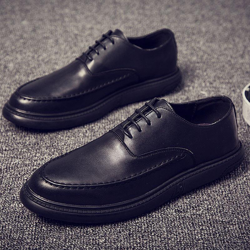 Fashion New Men Dress shoes formal shoes men's Handmade business shoes wedding shoes Big Size Genuine Leather Lace-up Male iokl9