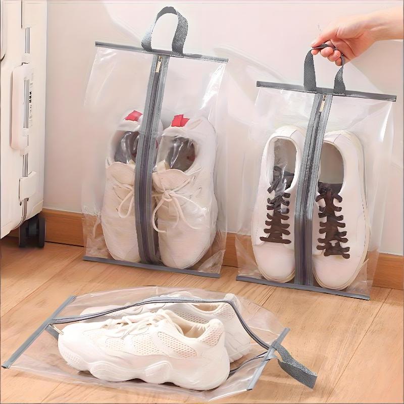 Waterproof Transparent Shoe Storage Bags 12PCS Travel Organizer for Boots Slippers and Sports Shoes in Hotel