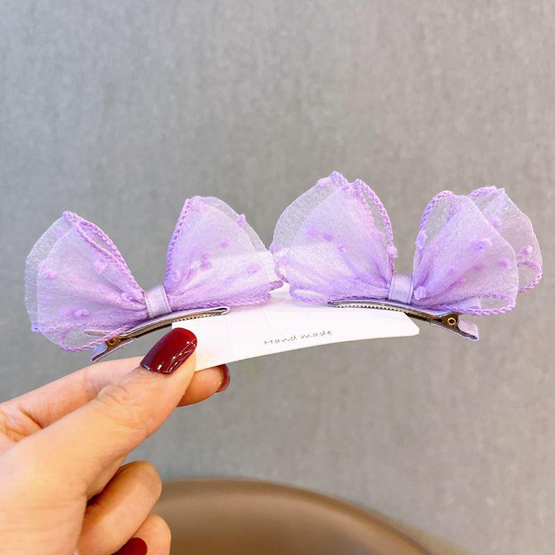 

2 шт детские аксессуары для волос для девочек заколки детские заколки банты головные уборы цветы кошачьи ушки заколка фиолетовый