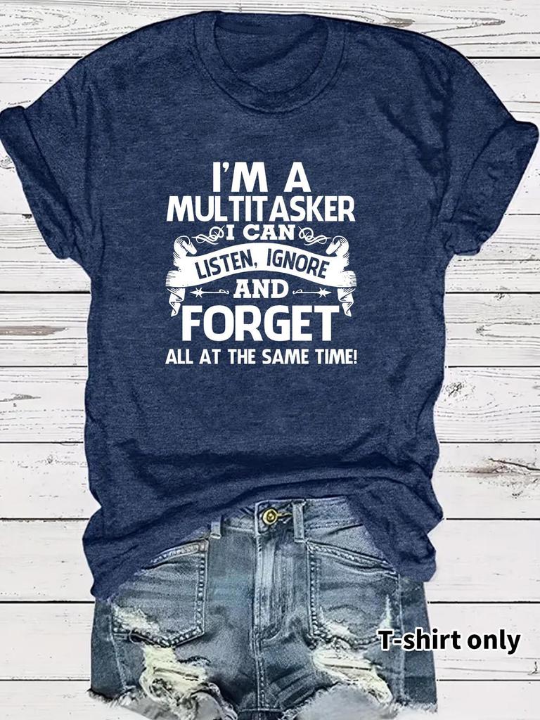 European & American Summer I'MA LIS Round Neck Short Sleeve Casual Fashion T-Shirt