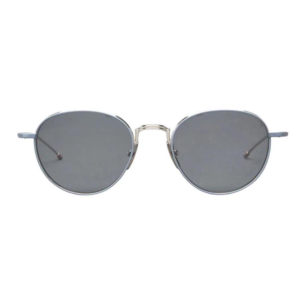 Occhiali da sole rotondi in titanio Thom Browne Occhiali da sole da donna Argento UES119AG0001045