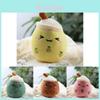 Cute Miniature Green Apple Plush Milk Tea Cup Keychain Soft Sponge Filled