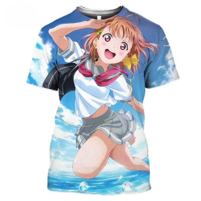 Anime Love Live! T Shirt Women Men's Casual Harajuku Short Sleeve Japanese Streetwear
