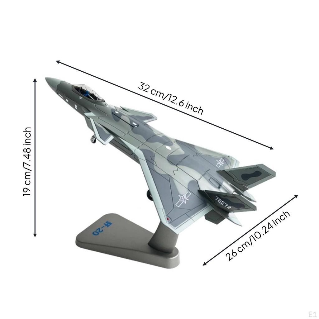 J-20 Model with Display Stand Stealth Plane High Simulation