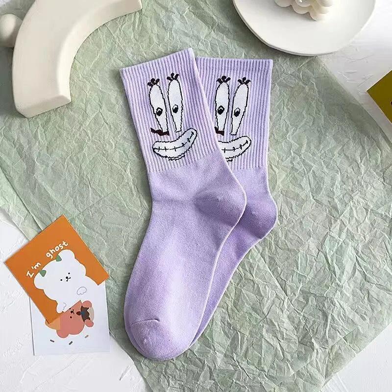 New Style Funny Anime Cartoon Character Socks Men Women Breathable Cotton Hip Suitable For Daily Wear