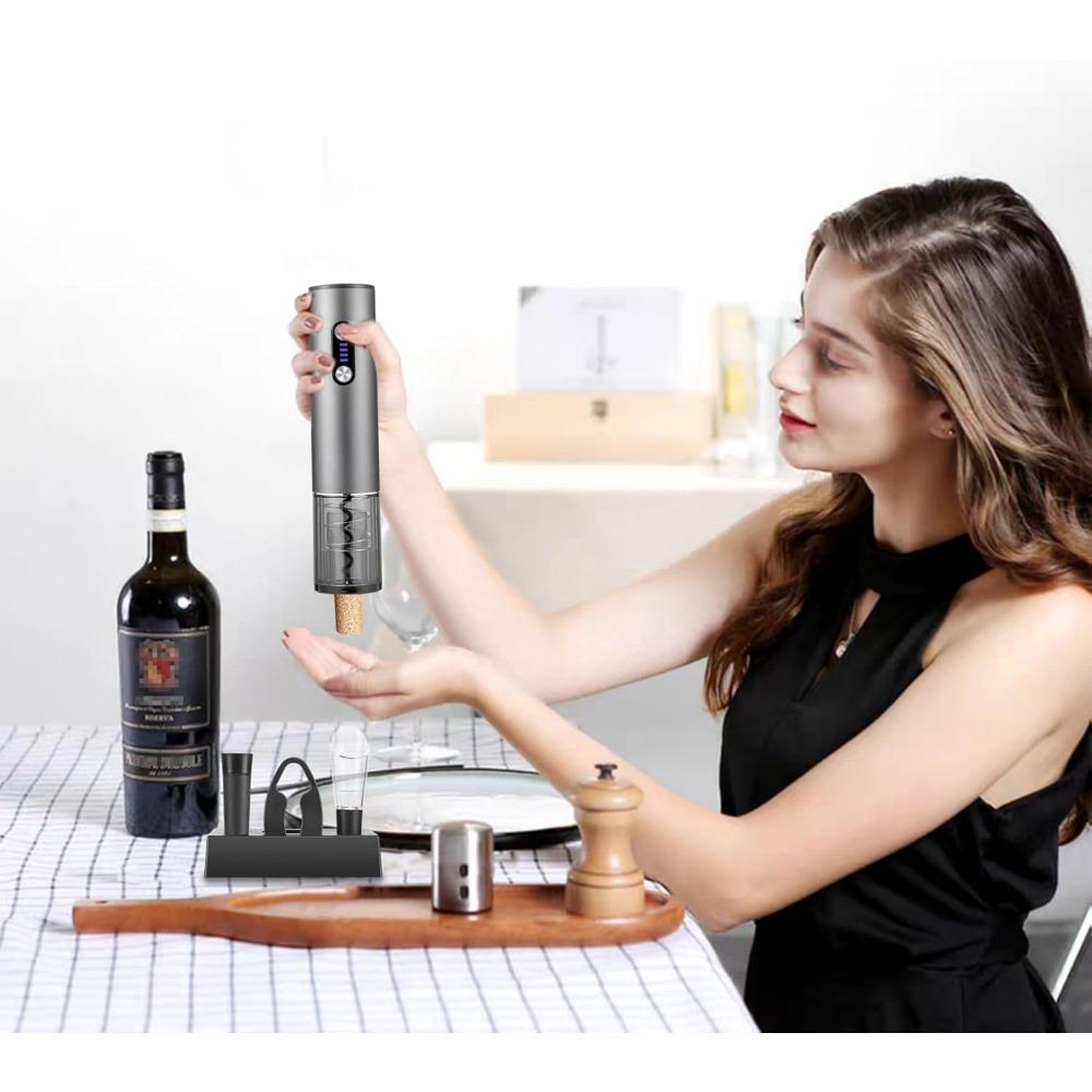 Electric Wine Bottle Opener, Automatic Electronic Bottle Opener, with Book Gift Box