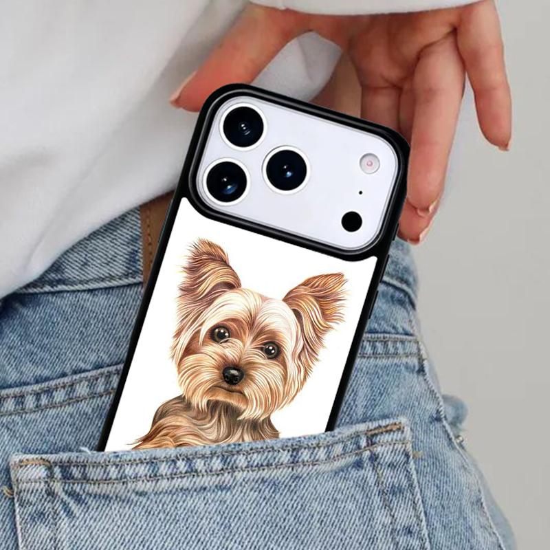 Yorkshire Terrier Dog Puppy Phone Case for iPhone 17ProMax 12 13 14 15 16e 17 Pro Max Plus Air Cover