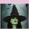 Hat Halloween Witch With Ruffled Lace Edge For Cosplay And Party Decorations