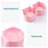 Yousheng Pet Double Bowl Cartoon Cat Head Shaped Food Bowl Neck Guard Non-slip Cat Water Bowl Pet Accessories