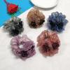 Korean Style Double Flower Colorful Scrunchies – Fashionable Hair Ties & Ponytail Holders for Women