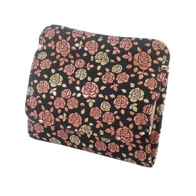Inden Wallet Coin Purse Deerskin Kaguwa Rose Petite Black X White Pink Lacquer 8411