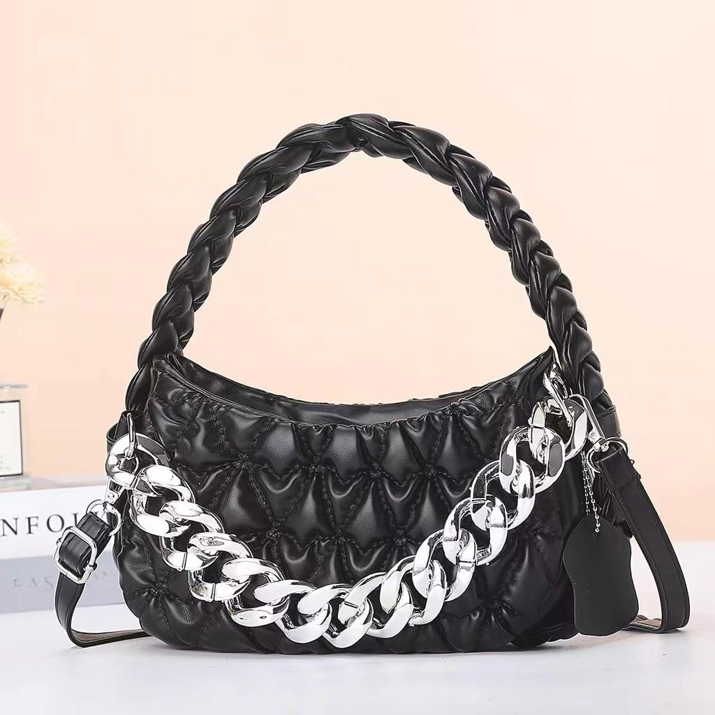 

Elegant And Soft Bucket Shaped Handbag For Women With Durable Nylon Lining чёрный