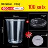 Leak-Proof PET Plastic Beverage Cup with Lid – Transparent Disposable Coffee & Cold Drink Cup