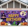 Party Backdrop Halloween Flat Spooky Ghost Pumpkin Witch Multi Layered Celebrations Celebration Photo Booth Front Door Decor